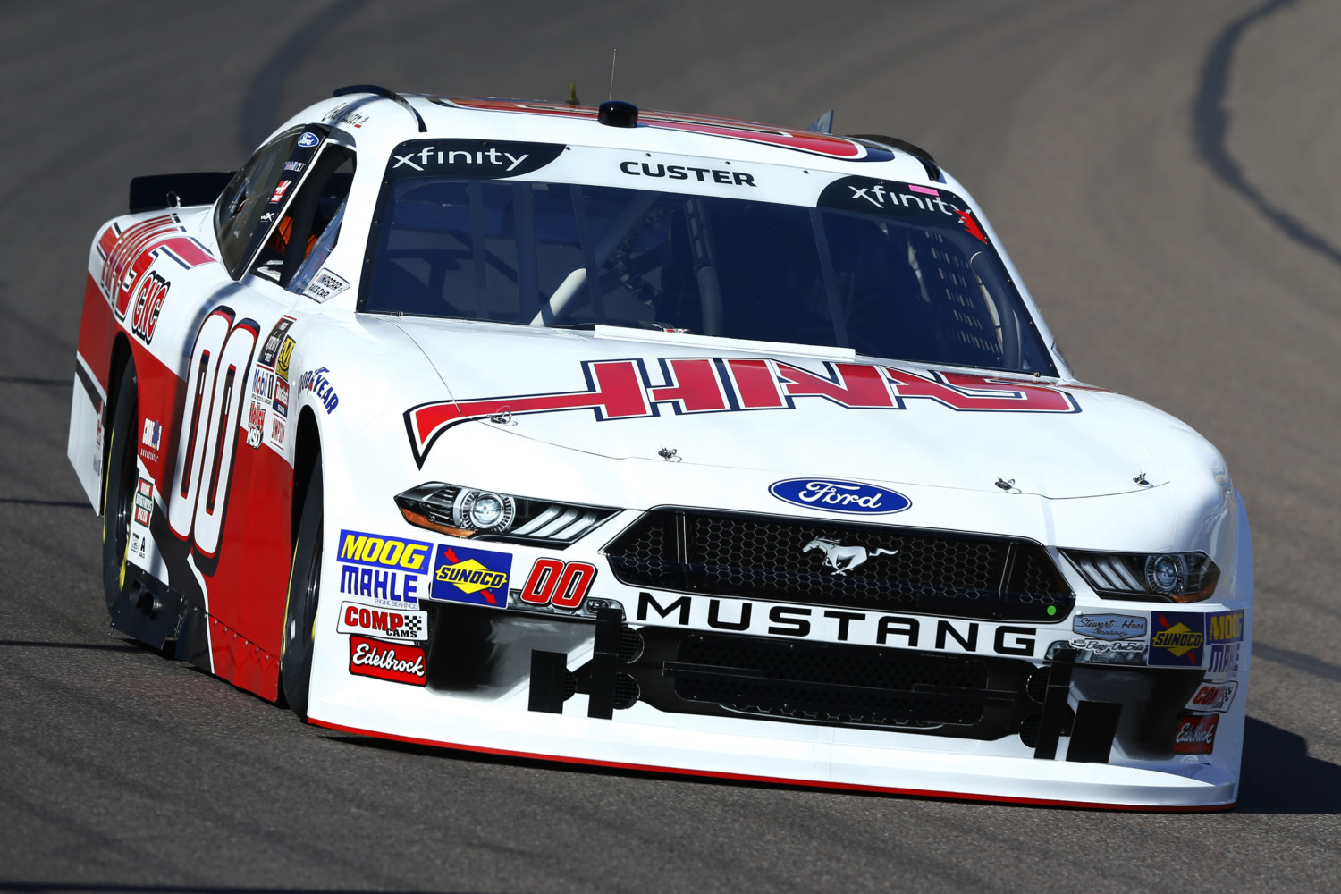 ATLANTA, GA - JULY 09: Kevin Harvick (#4 Stewart Haas Racing Hunt Brothers  Pizza Ford) races down the front stretch during the running of the NASCAR  Cup Series Quaker State 400 on